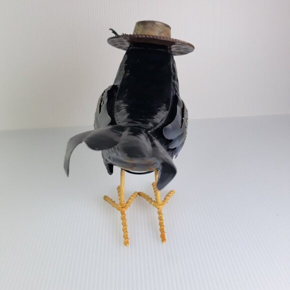 Metal Witch and Bird Bobble Head Figurines On Springs Farmhouse Halloween Fall - Picture 14 of 15